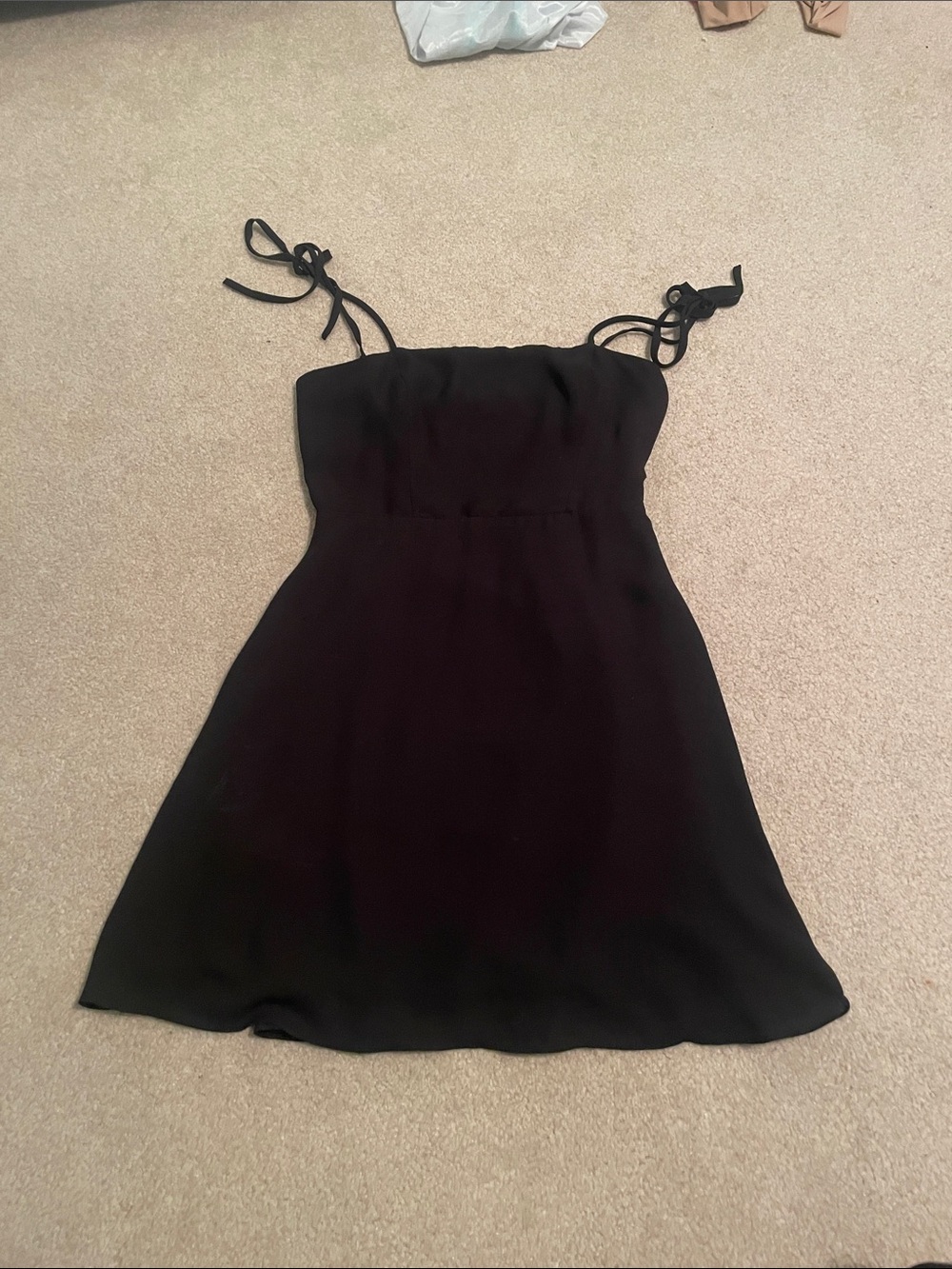 Black Mini Dress with Tie Straps